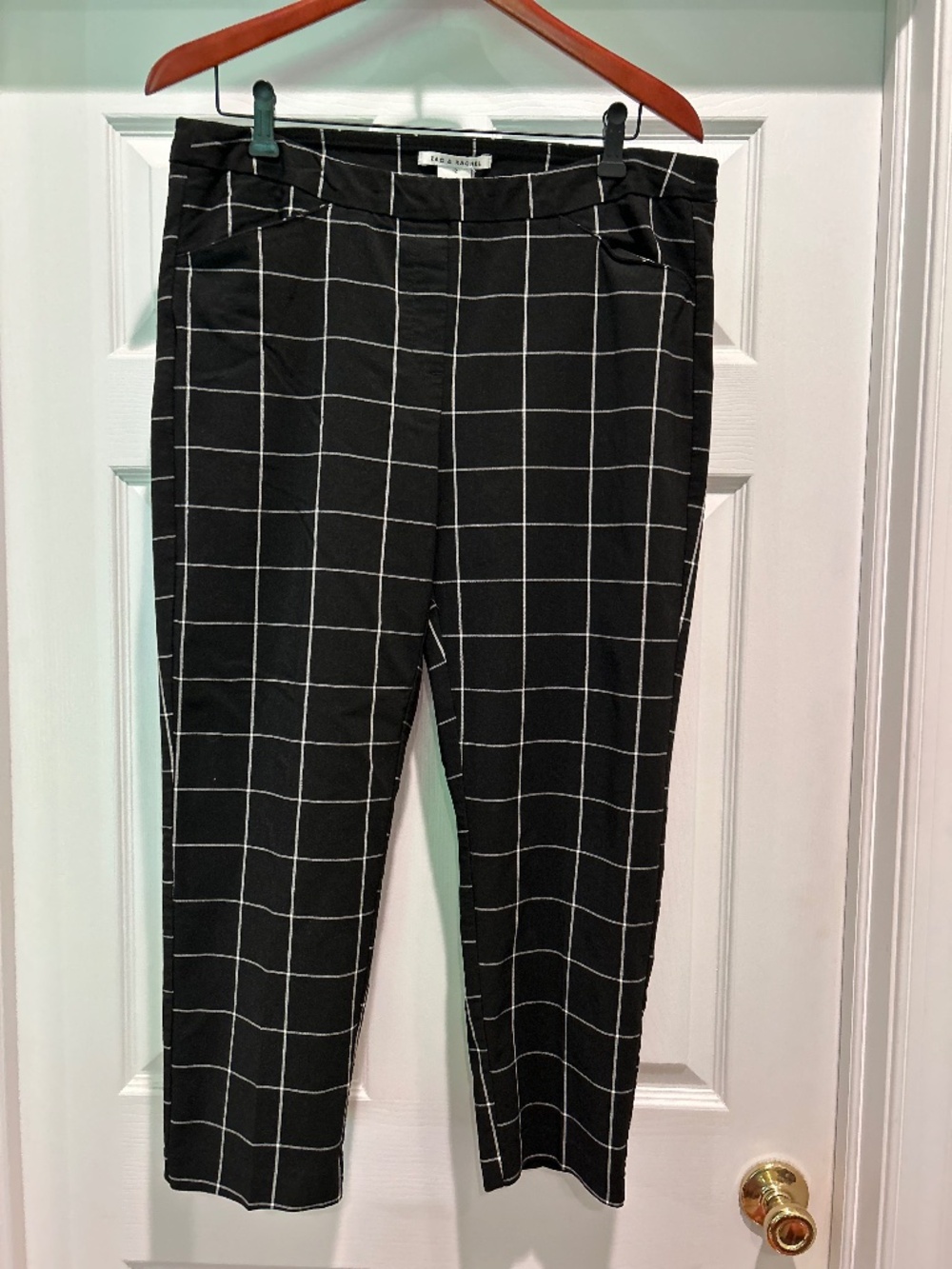 Zac and Rachel Windowpane Black/White Pants